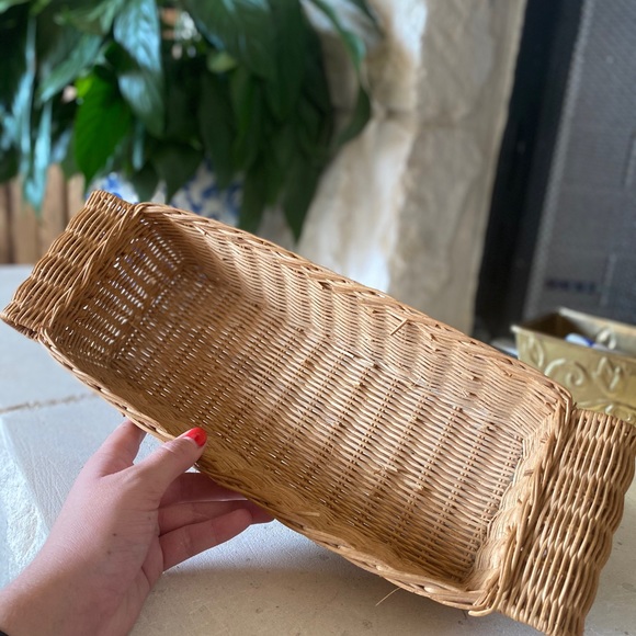 Long Basket Tray with Loop Handles - Picture 2 of 5